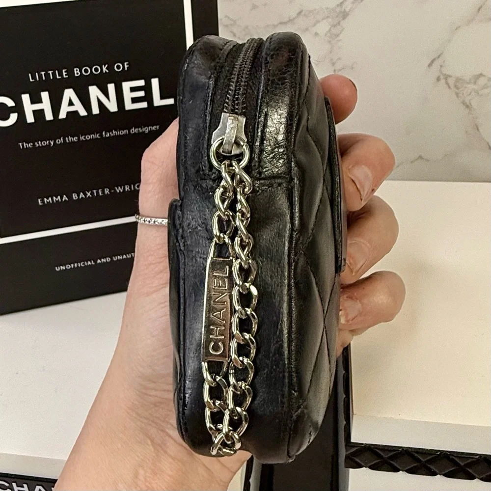 Chanel CC Logo Lambskin Leather Belt Bag/Crossbody Bag